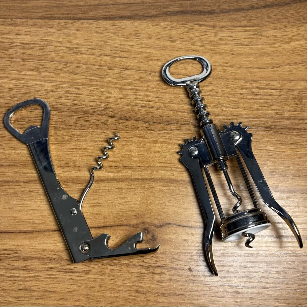 Stainless Steel Corkscrew Bottle Opener Set